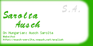sarolta ausch business card
